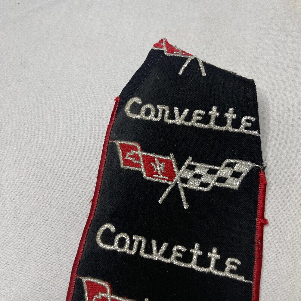 Corvette 13 Inch Jacket Patch Black Red Checkered… - image 5